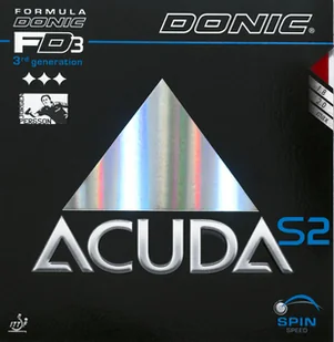 Pokrycie Donic  - Acuda S2  Czarny, 2,0 mm - Tenis stołowy - miniaturka - grafika 1