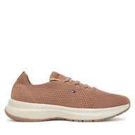 Sneakersy damskie - Sneakersy Tommy Hilfiger FW0FW08813 Beżowy - miniaturka - grafika 1