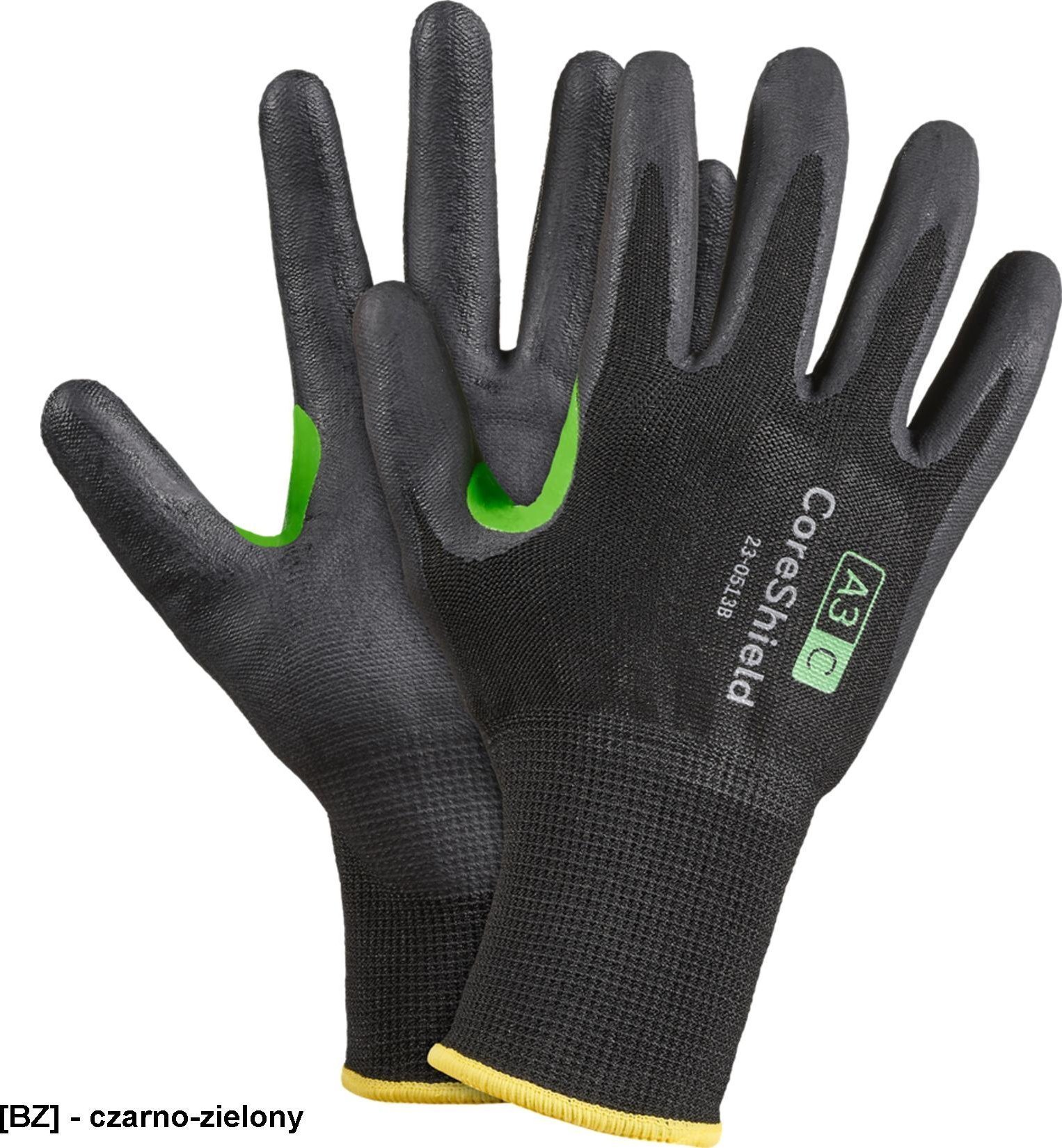 R.E.I.S. HW-SHIELD13A3 - rękawice ochronne, ścieg 13G, włókno HPPE bazalt, ekran dotykowy 2XL