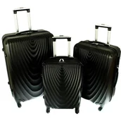 Walizki - Zestaw 3 walizek PELLUCCI RGL 663 Czarne - miniaturka - grafika 1