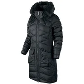 Kurtki damskie - Nike Damska kurtka z kapturem Field Parka 550 - czarny/czarny, duży - miniaturka - grafika 1