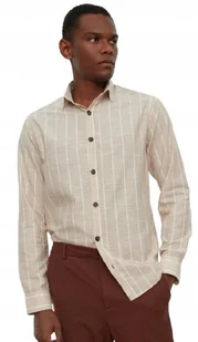 TRENDYOL BEŻOWA KOSZULA MĘSKA CASUAL W PASKI Z DŁUGIM RĘKAWEM XL 5_A - Koszule męskie TRENDYOL BEŻOWA KOSZULA MĘSKA CASUAL W PASKI Z DŁUGIM RĘKAWEM XL 5_A - Koszule męskie - miniaturka - grafika 1