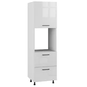 Meble kuchenne - Siena Słupek Pod Zabudowę Piekarnika Dps2-60-197_Modern Biały Połysk - miniaturka - grafika 1