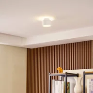Lampy sufitowe - Reflektor LED Lindby Nivoria, 11 x 8,8 cm, biały piaskowy, aluminium - miniaturka - grafika 1