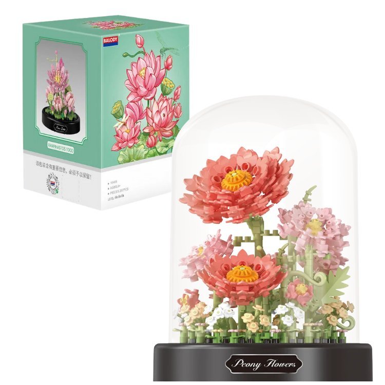 KLOCKI W KLOSZU – ŁOSOSIOWA PEONIA – ZESTAW KLOCKÓW 469 ELEMENTÓW