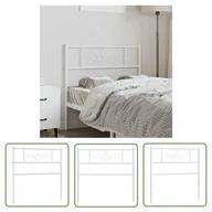 Inne meble do sypialni - The Living Store Metalowe wezgłowie - białe - 75 cm - Wezgłowie - miniaturka - grafika 1
