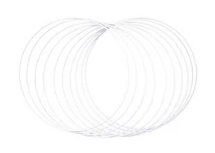 Rayher 25214102 metalowe pierścienie, 10 sztuk, Ø 25 cm, białe powlekane, grubość ok. 3 mm, pierścienie do drutu, do techniki przewijania, łapacz snów, florystyki, wieniec ślubny, Hoops - Pierścionki - miniaturka - grafika 1