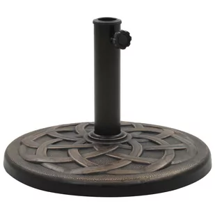 vidaXL Podstawa pod parasol ogrodowy, okrągła, żywica, 19 kg, brąz - Pozostałe meble ogrodowe - miniaturka - grafika 1
