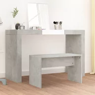 Ławki do przedpokoju - Stołek do toaletki, szarość betonu, 70x35x45 cm Lumarko! - miniaturka - grafika 1