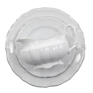 Serwisy obiadowe - Serwis obiadowy dla 12 osób 44 ele. Maria Teresa Platynowa Linia G237 - miniaturka - grafika 1