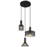 Lampy sufitowe - Globo 15648-3H - Żyrandol na lince JEDD 3xE27/60W/230V czarne - miniaturka - grafika 1