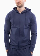 Bluzy męskie - 4F bluza męska sportowa z kapturem dresowa rozpinana logo roz. L - miniaturka - grafika 1