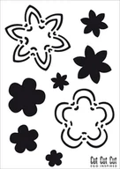 Scrapbooking - The Clay and Paint Factory SA Szablon samoprzylepny, kwiaty, arkusz - miniaturka - grafika 1