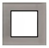 Klawisze i ramki - Ospel ARIA Ramka pojedyncza szare szkło ARIA R-1UGC/41/25 - miniaturka - grafika 1