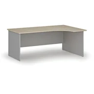 Biurka - Biurko narożne PRIMO GRAY, 1800 x 1200 mm, prawe, szary/dąb naturalny - miniaturka - grafika 1