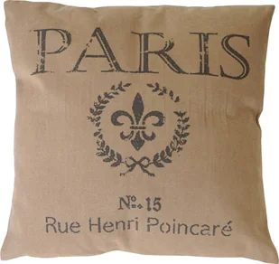 Poduszka dekoracyjna Paris, poduszka dekoracyjna na sofę z wypełnieniem, brązowa 45x45cm - Poduszki dekoracyjne - miniaturka - grafika 1