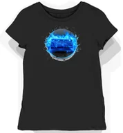 Koszulki i topy damskie - Koszulka damska czarna z grafiką promieniejącej klawiatury XXL - miniaturka - grafika 1