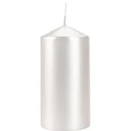 Świece - Świeca walec SW600-190 perłowy biały BISPOL - miniaturka - grafika 1