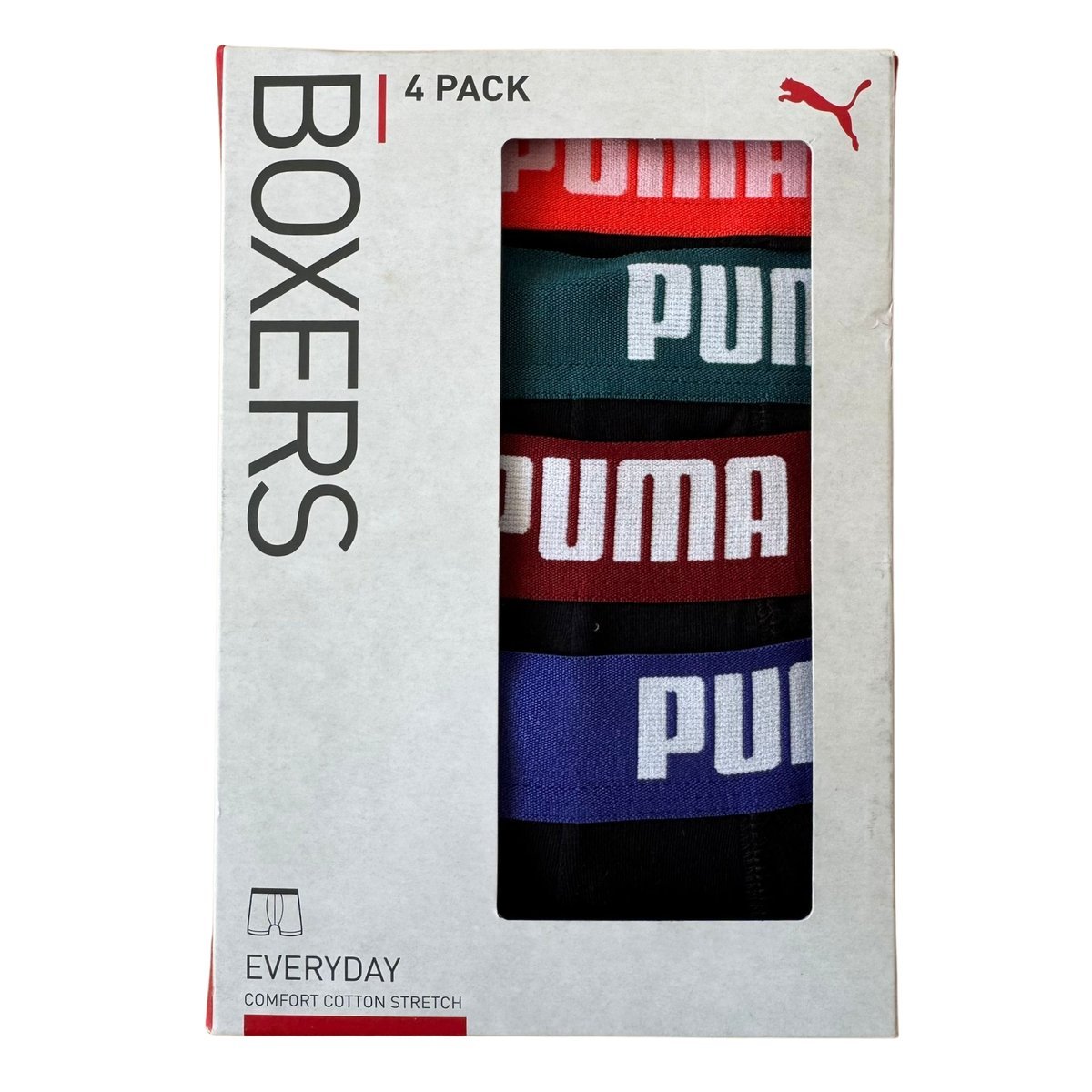 Bokserki męskie Puma BASIC 4-PACK czarne 93819809 r L