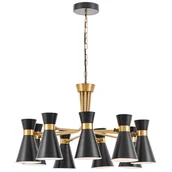 Lampy sufitowe - NOWOCZESNA LAMPA WISZĄCA CZARNO-ZŁOTA SENA W9 - miniaturka - grafika 1