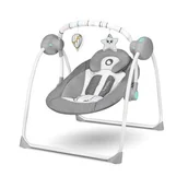 Leżaczki i huśtawki - Lionelo Ruben, Leżaczek/Bujaczek/Huśtawka, timer odgłosy natury + moskitiera, Grey Tourquiese, Szaro-turkusowy - miniaturka - grafika 1