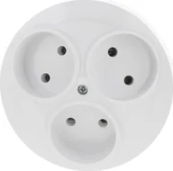 Gniazdka elektryczne - Timex OPAL Gniazdo potrójne b/u /montaż w PK60/ białe PT-35 Op - miniaturka - grafika 1