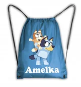 Plecaki worki - Worek Szkolny Na Buty Workoplecak Na WF Do Przedszkola Bluey Blu Pies #37 - miniaturka - grafika 1
