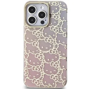 Oryginalne Etui IPHONE 14 PRO Hello Kitty Hardcase IML Gradient Electrop Crowded Kitty Head (HKHCP14LHCHPEP) różowe - Etui i futerały do telefonów - miniaturka - grafika 3