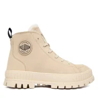 Botki damskie - Trapery Palladium Pallashock Zip Warm 74353-210-M Beżowy - miniaturka - grafika 1