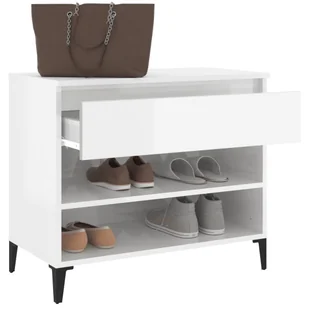 Lumarko Szafka na buty, wysoki połysk, biała, 70x36x60 cm - Szafki na buty - miniaturka - grafika 6