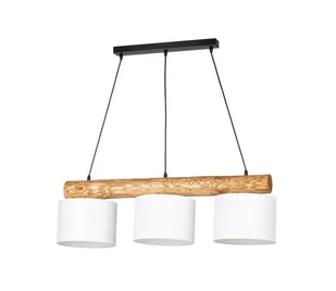 Britop Lampa wisząca Pino Simple, klosze białe, brązowa - Lampy sufitowe - miniaturka - grafika 1