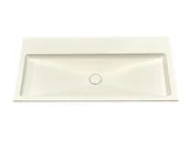 Umywalki - Umywalka wpuszczana w blat, prostokątna, biała, 101 x 52 cm - miniaturka - grafika 1