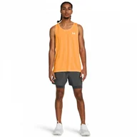 Spodnie sportowe męskie - Męskie spodenki do biegania Under Armour UA Launch 5\'\' 2-in-1 Short - szare - UNDER ARMOUR - miniaturka - grafika 1