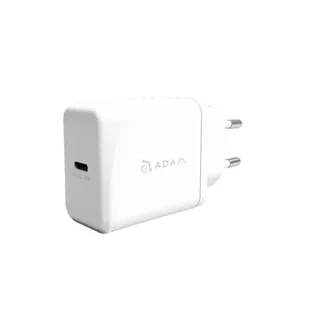 Adam Elements Omnia F1 Ładowarka Sieciowa USB-C 20 W (White) APAADF1EUWH-1 - Ładowarki do telefonów - miniaturka - grafika 1