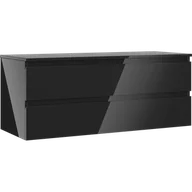 Szafki łazienkowe - Mexen Orio szafka łazienkowa podumywalkowa 120 cm z blatem, 2 szuflady, czarna połysk - 91A10-12047-2-BFFC70 - miniaturka - grafika 1