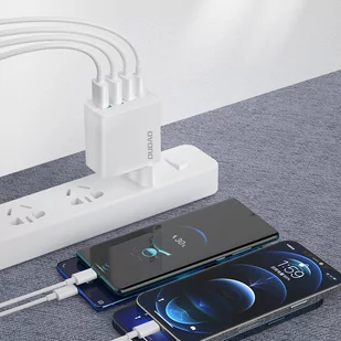 Dudao szybka ładowarka sieciowa 3x USB / USB Typ C PD QC3.0 20W biały (A5H) - Ładowarki do telefonów - miniaturka - grafika 4