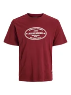 Koszulki męskie - Jack & Jones Koszulka w kolorze czerwonym - miniaturka - grafika 1