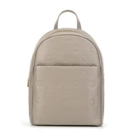 Torebki damskie - Damski plecak skórzany w monogram beżowy - miniaturka - grafika 1