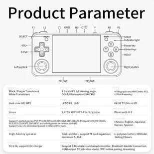ANBERNIC RG35XX H Game Console 64GB 5000  Games - White - Konsole i gry retro - miniaturka - grafika 12