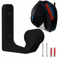 Uchwyty samochodowe do telefonów - WIESZAK HAK UCHWYT NA KASK MOTOCYKLOWY NA ŚCIANĘ WYTRZYMAŁY CZARNY - miniaturka - grafika 1