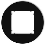 Klawisze i ramki - Ramka pojedyncza okrągła Karlik MINI - czarny mat - miniaturka - grafika 1