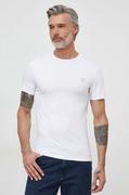 Koszulki męskie - Guess t-shirt bawełniany męski kolor biały gładki - miniaturka - grafika 1