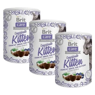 Przysmak dla kota BRIT CARE Cat Snack Superfruits Kitten 3 x 100 g - Przysmaki dla kotów - miniaturka - grafika 1