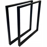 Meble modułowe i akcesoria - Nogi metalowe Do stołu Loft Industrial czarne 50x72 cm Profil 4x2 cm 2 szt - miniaturka - grafika 1