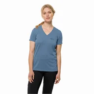 Koszulki i topy damskie - T-shirt damski Jack Wolfskin CROSSTRAIL T WOMEN elemental blue - XS - miniaturka - grafika 1