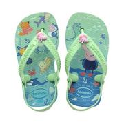Buty dla dziewczynek - Havaianas Baby Peppa Pig, Japonki Unisex-Bimbi 0-24, Zielony ogród, 21 EU - miniaturka - grafika 1