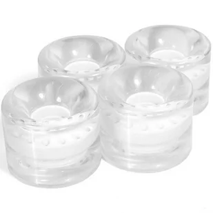 SMJ Kółka do deskorolki plastikowej 59x46mm 4szt półprzezroczysto białe K2927-0 - Akcesoria do skatingu - miniaturka - grafika 1