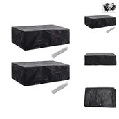 Pokrowce na meble ogrodowe - vidaXL Pokrowce na meble ogrodowe 2 szt. 10 oczek 300x140 cm - Pokrowce ochronne na meble ogrodowe - miniaturka - grafika 1