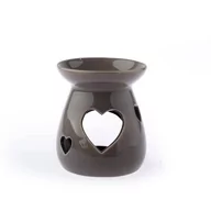 Aromaterapia - NoName Kominek ceramiczny serca 9,6 x 11 x 9,6 cm brązowy 614 - miniaturka - grafika 1