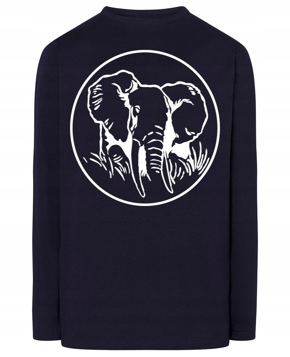 Longsleeve męski nadruk ZWIERZĘ SŁOŃ r.5XL